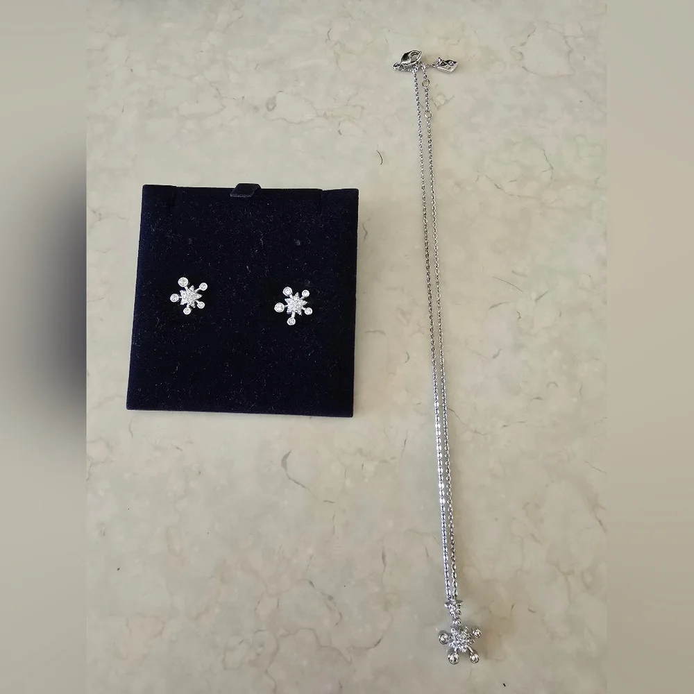 Swarovski Silver Necklace and Earring Set - Picture 3 of 6